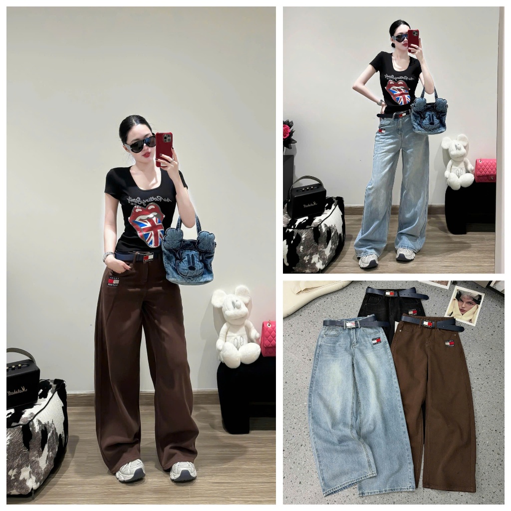 SALE LẺ SIZE Quần dài suông jean kèm đai UMEE STORE QCCC QCL1 QD1331 8572