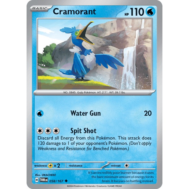 [Thẻ bài Pokemon EN] Cramorant 058/167 Twilight Masquerade (TWM)