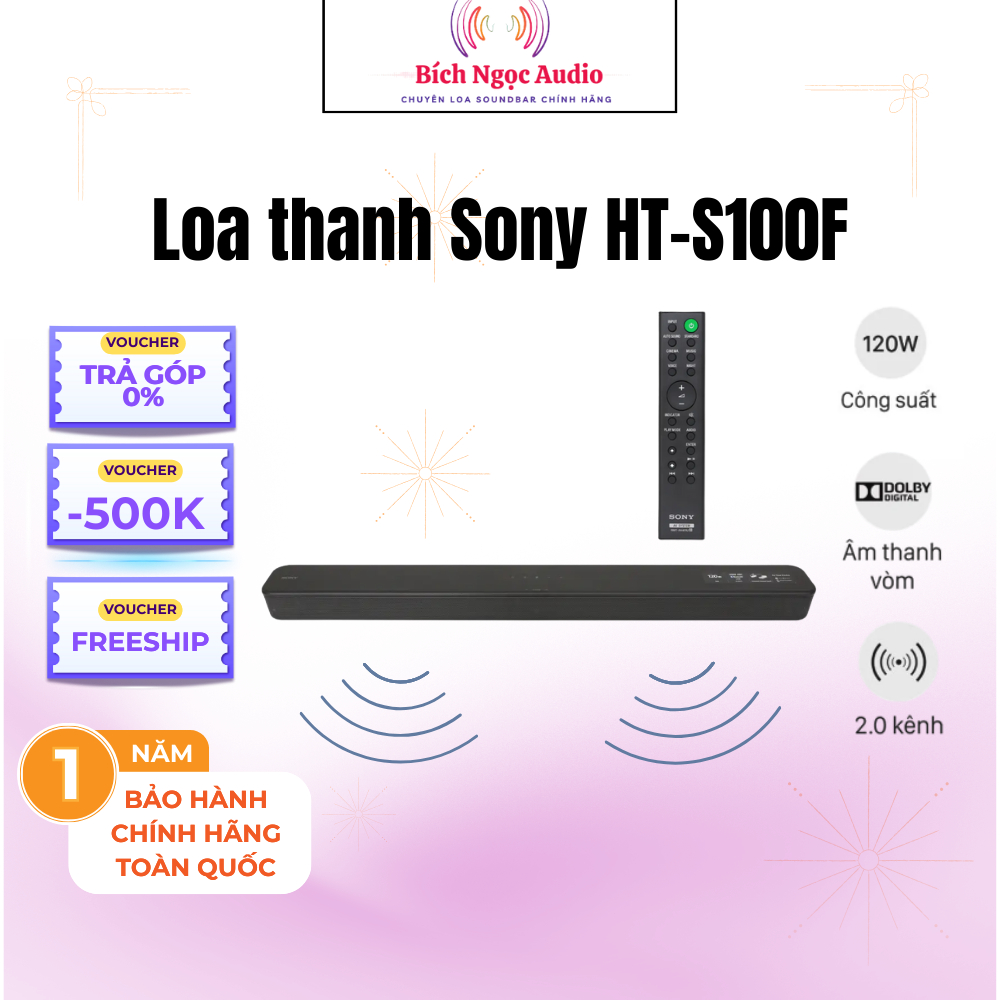Loa thanh Sony HT-S100F 120W Bảo Hành 1 Năm Chính Hãng