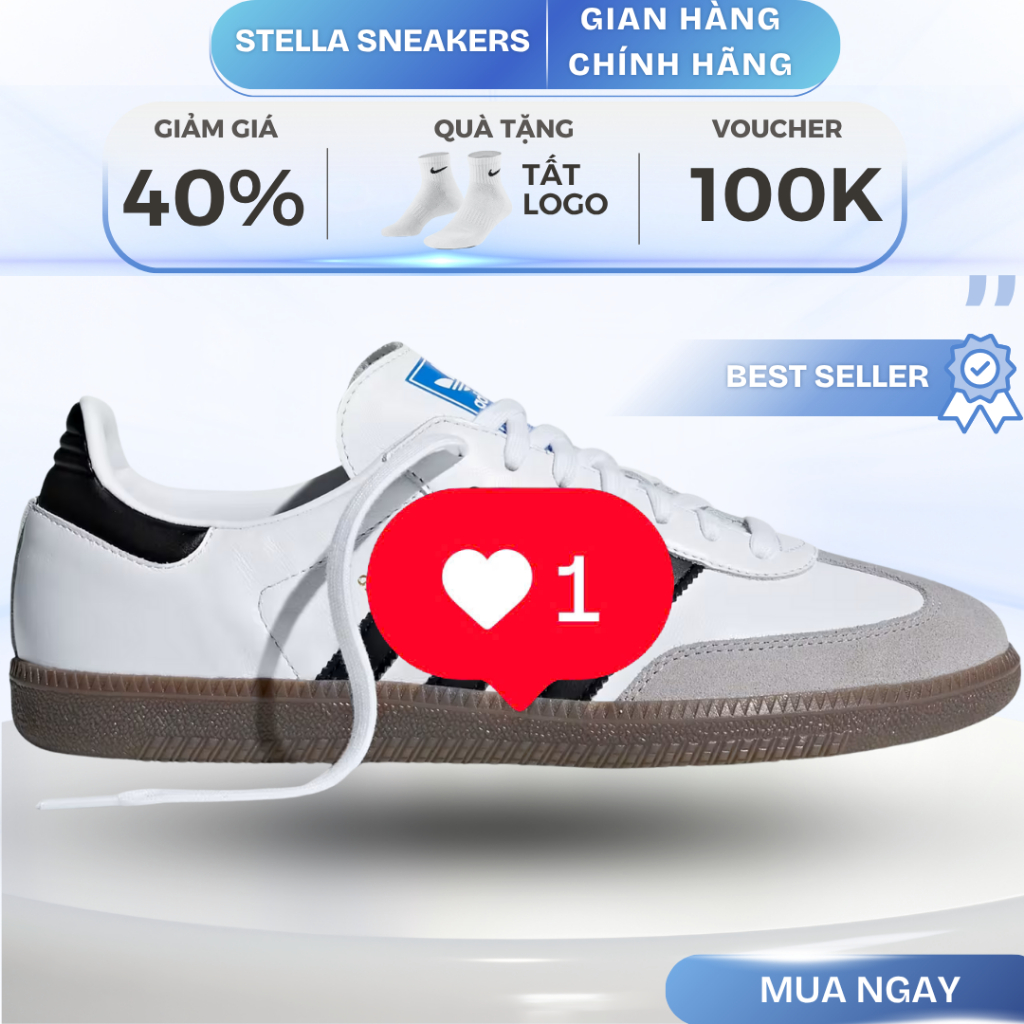 [Chính Hãng]Giày thể thao sneaker nam nữ_DasSamba OG Đủ Màu, cao cấp êm đẹp Full Box - STELLA.SNEAKER