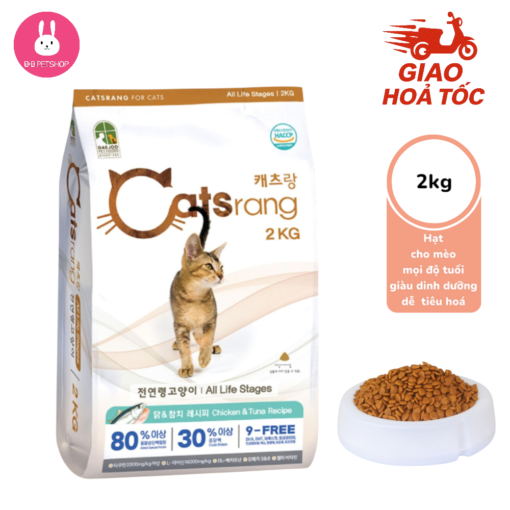 Thức ăn hạt cho mèo mọi độ tuổi Catsrang All Life Stage 2kg - BB Petshop
