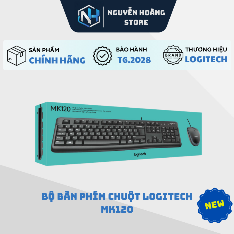Bộ bàn phím Logitech MK120 NEW