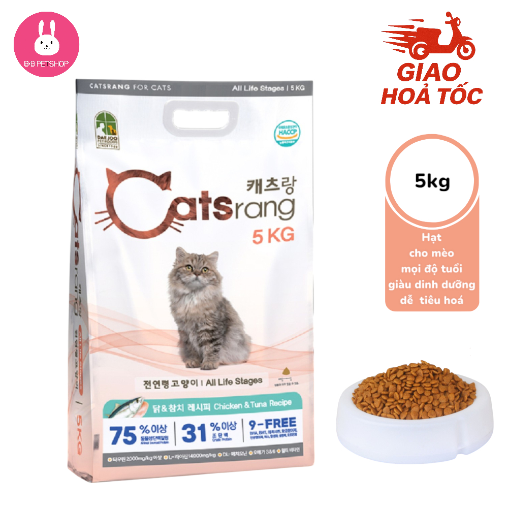 Thức ăn hạt cho mèo mọi độ tuổi Catsrang All Life Stage 5kg - BB Petshop