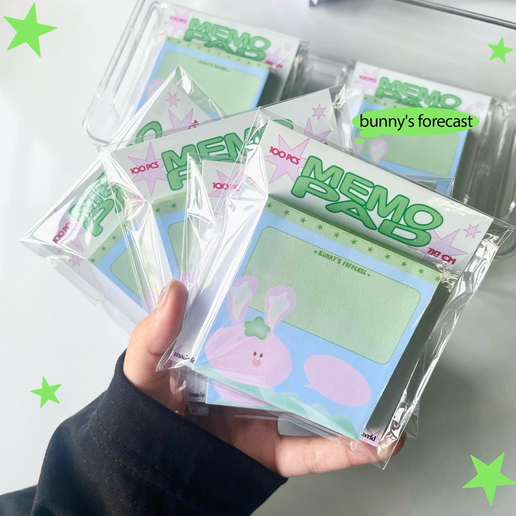 MEMO PAD - Giấy note xé bunny's forecast 🐰