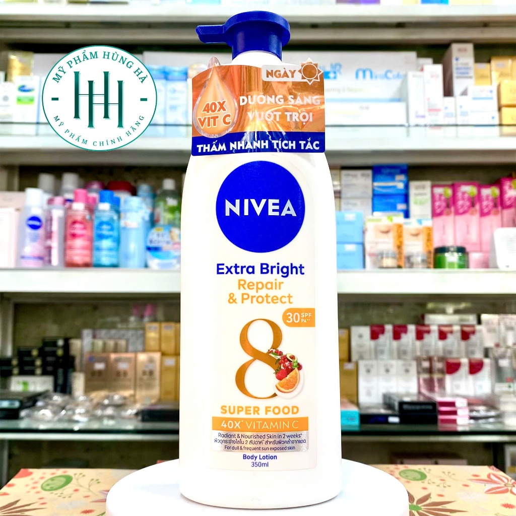 Dưỡng Thể Nivea, Sữa Dưỡng Trắng Da Body, Chống Nắng Nivea Extra White Repair & Protect Body Lotion 