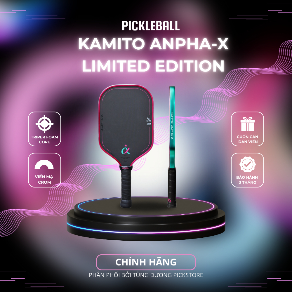 Vợt Pickleball Kamito Alpha-X Carbon Toray 16mm | Chính Hãng Kamito Việt Nam