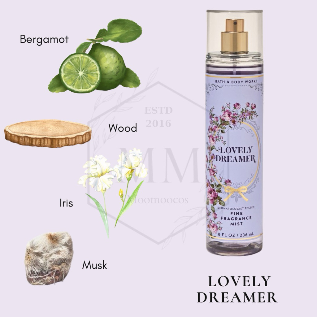 [Moomoocos] Lovely Dreamer - Xịt thơm toàn thân Bath & Body Works Body Mist