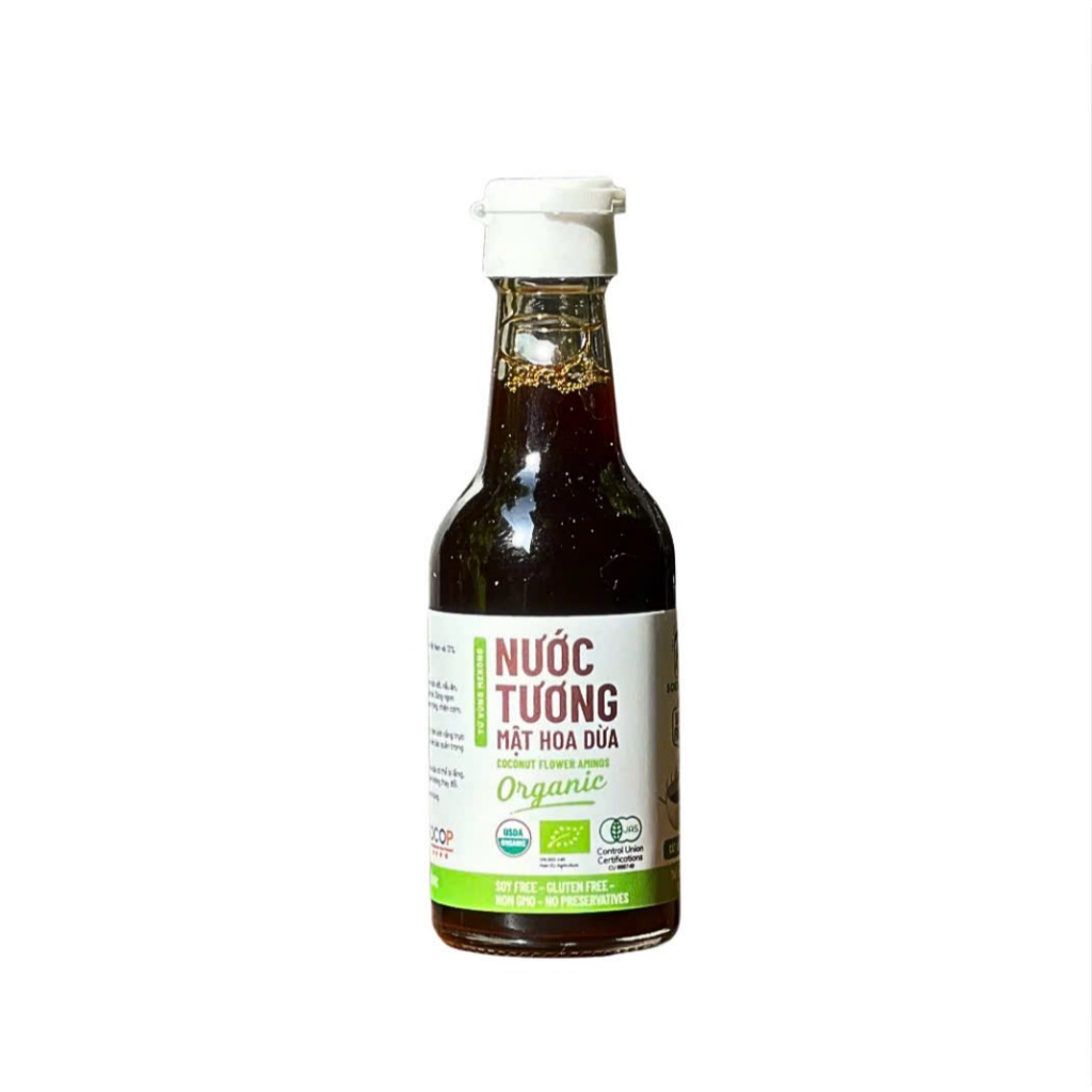 Sokfarm - Nước tương mật hoa dừa organic Sokfarm 60ml - Dòng ít muối