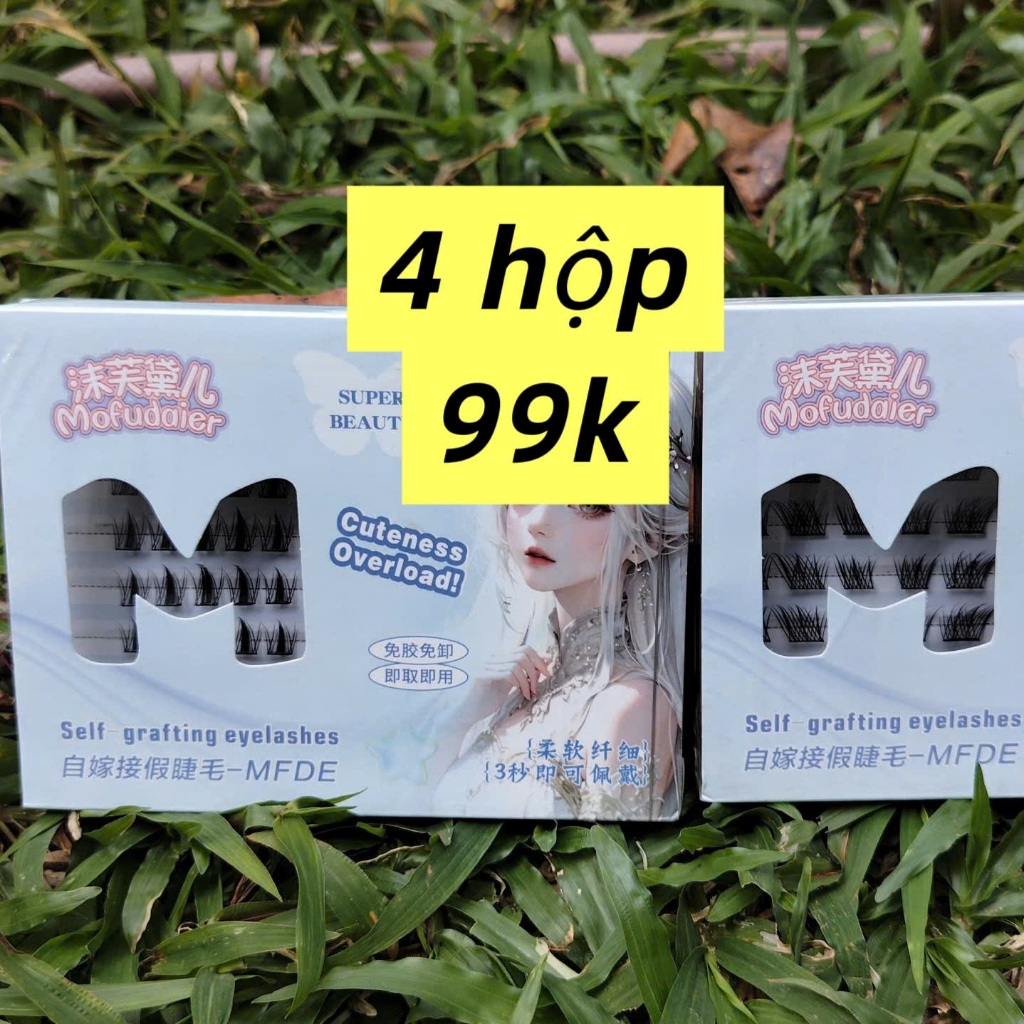 4 hộp 99K Mi giả 7 hàng sẵn keo MOFUDAIER | Mi cong tự nhiên | dán là xinh | Mi cong Lash shop
