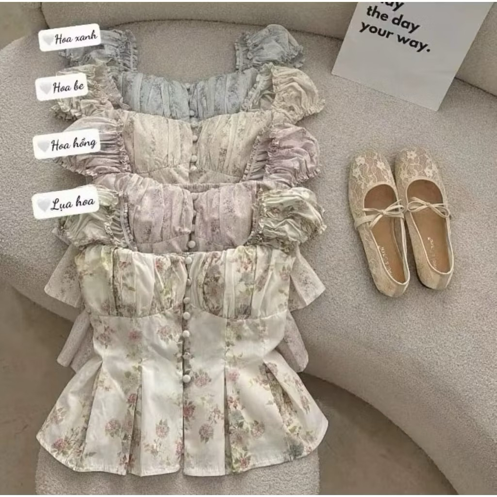 [ bigsize 60-90kg] Áo kantop tiểu thư nút bọc mã 542 | BigBuy360 - bigbuy360.vn