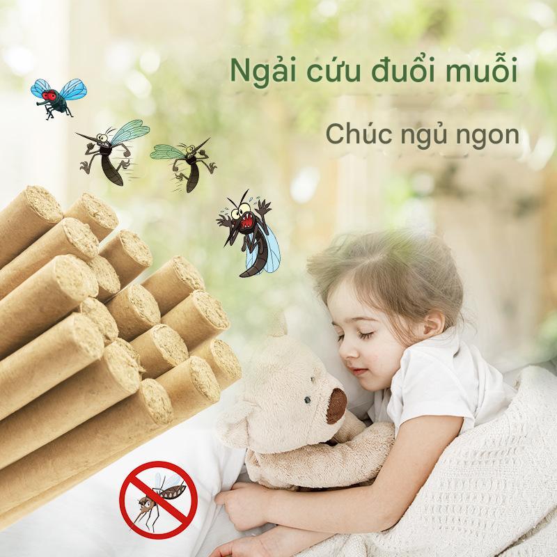 (12 thanh +  đế) Nhang ngải cứu đuổi muỗi, giảm stress, xông phòng, thư giãn