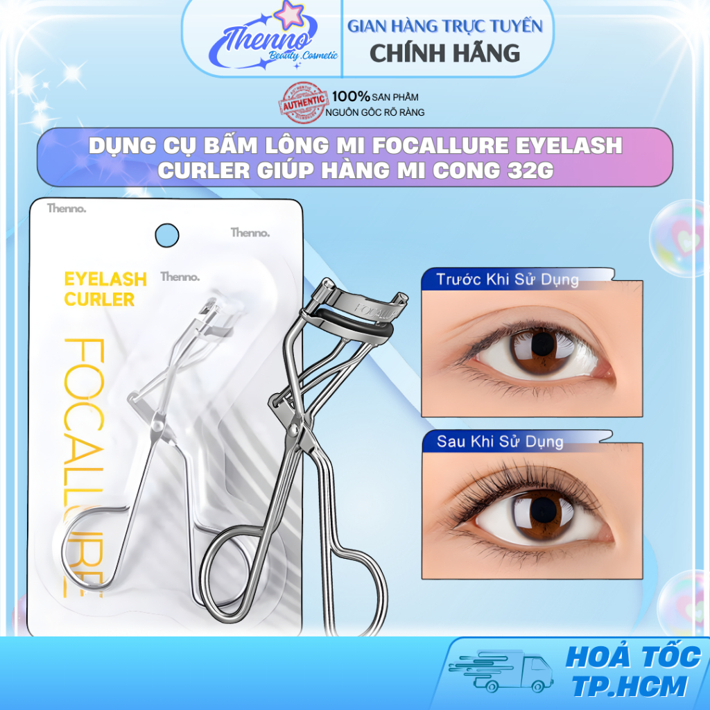 Dụng Cụ Bấm Lông Mi Focallure Eyelash Curler Giúp Hàng Mi Cong 32g