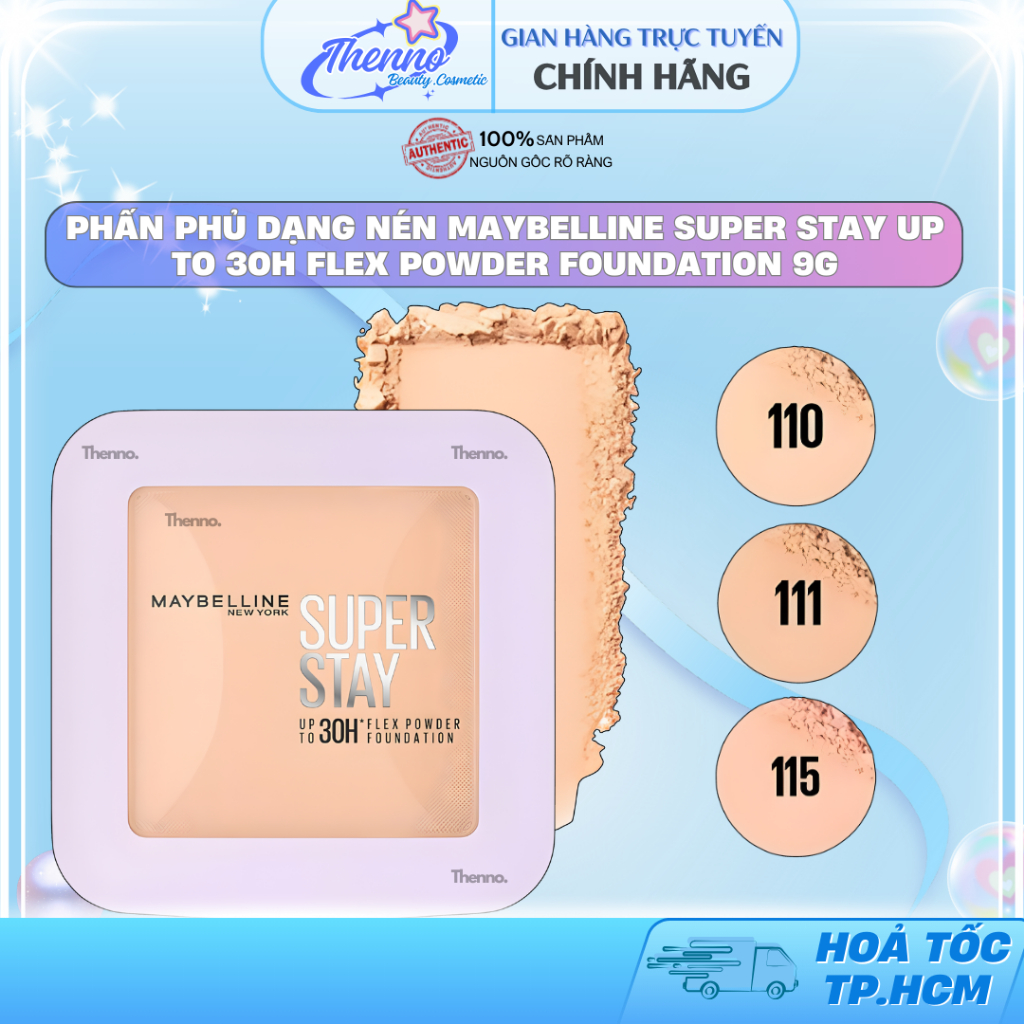 Phấn Phủ Dạng Nén Maybelline Super Stay Up To 30h Flex Powder Foundation 9g