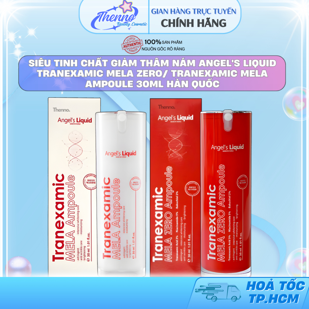 Siêu Tinh Chất Giảm Thâm Nám Angel's Liquid Tranexamic Mela Zero/ Tranexamic Mela Ampoule 30ml Hàn Q
