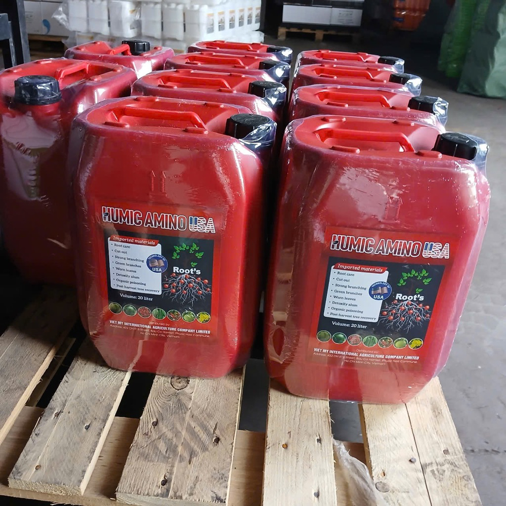phân bón humic amino can 20 lít dạng nước kích rễ