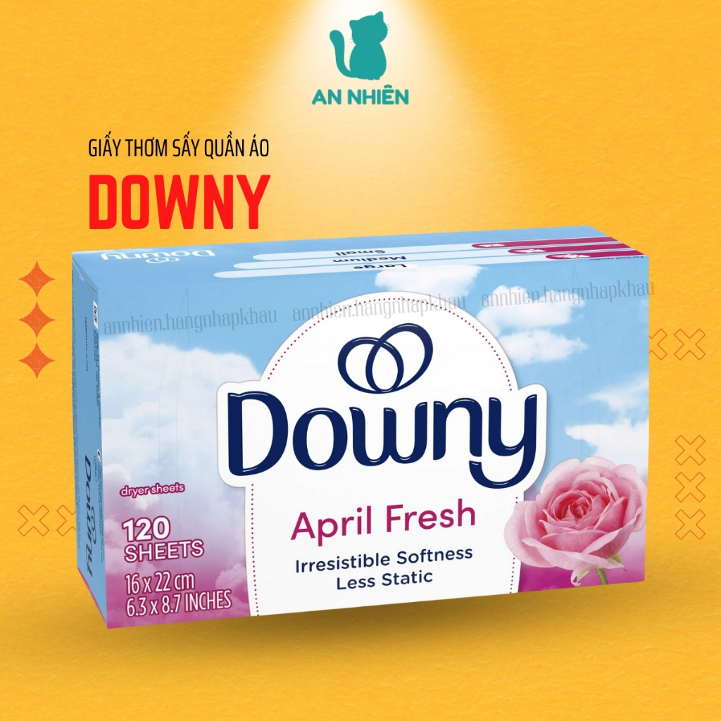 Giấy thơm sấy quần áo Downy April Fresh hộp 120 tờ