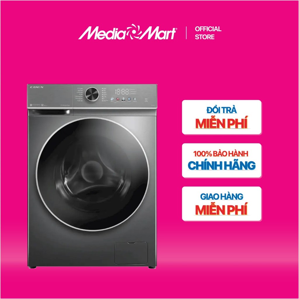 Máy giặt Coex 10.5kg Lồng ngang AI DD INVERTER FW-11CW1413SG / 9.5Kg FW-95CW1409ISG11/ 8.5Kg FW-85CW1409IGB11