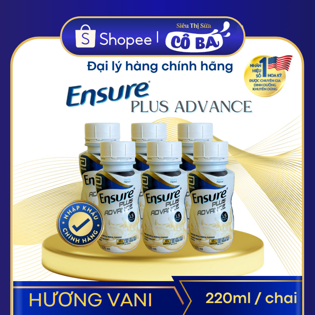 TPDDYH Ensure plus Advance, 220 ml, Chai (Abbott,Hà lan)