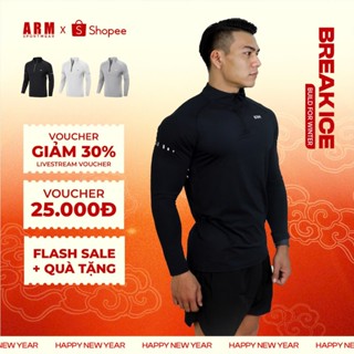 Áo Thun Dài Tay Nam ARM Cổ Trụ Kéo Khóa, Áo Thể Thao Dài Tay mềm mịn, co giãn, giữ nhiệt cực tốt