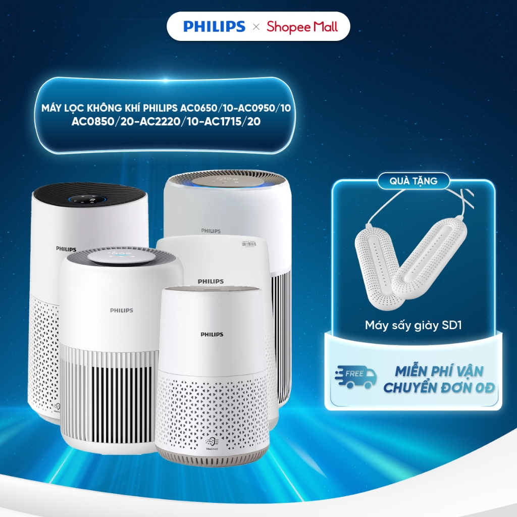 [Livestream] Máy lọc không khí Philips AC0650/10 - AC0950/10 - AC0850/20 - AC2220/10 - AC1715/20, BH