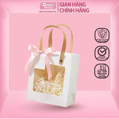 Combo hộp giấy, giấy vụn, nơ quà tặng Bếp Của Mẹ ONICI