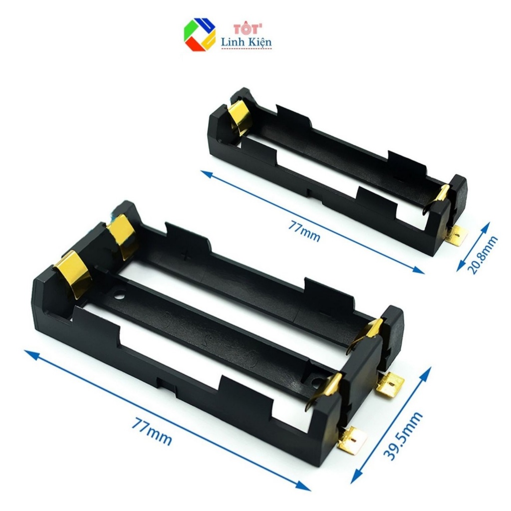 Đế pin 18650 dạng SMT - 1 cell, 2 cell, 3 cell - Đế pin chân dán SMD