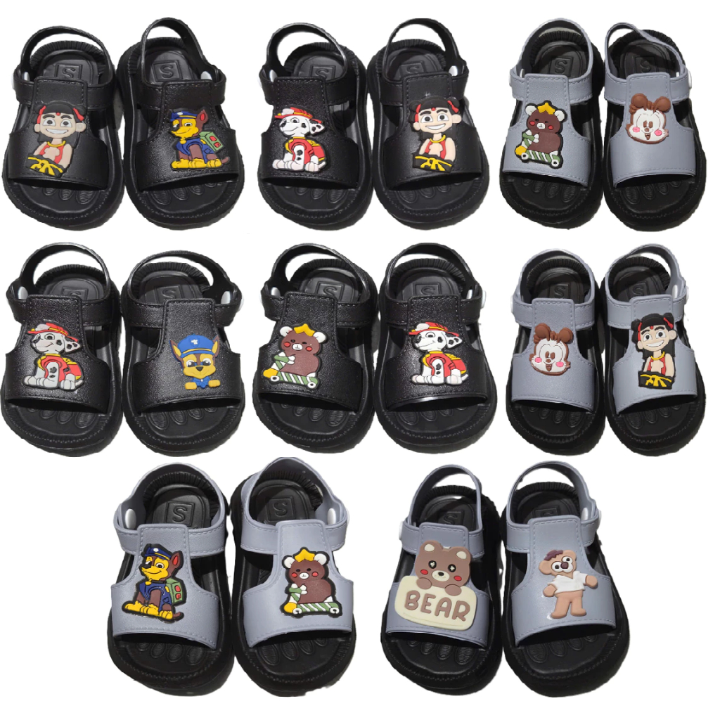 DÉP SANDAL SIÊU NHẸ TẬP ĐI HOẠT HÌNH CHO BÉ  MÃ 221 (STICKER GIAO NGẪU NHIÊN Ạ)