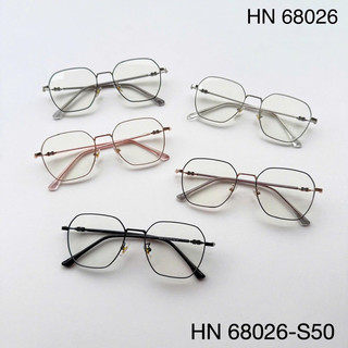Kính mắt lục giác gọng kim loại tròng nhỏ mã 68026