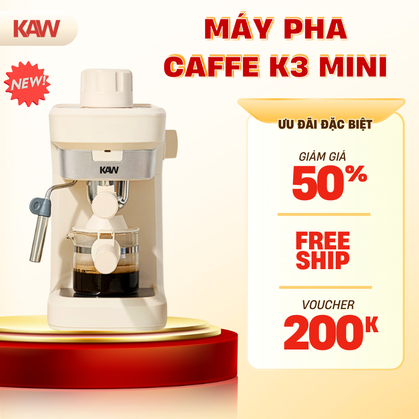 Máy pha Caffe K3 mini KAW tiện lợi, dễ sử dụng