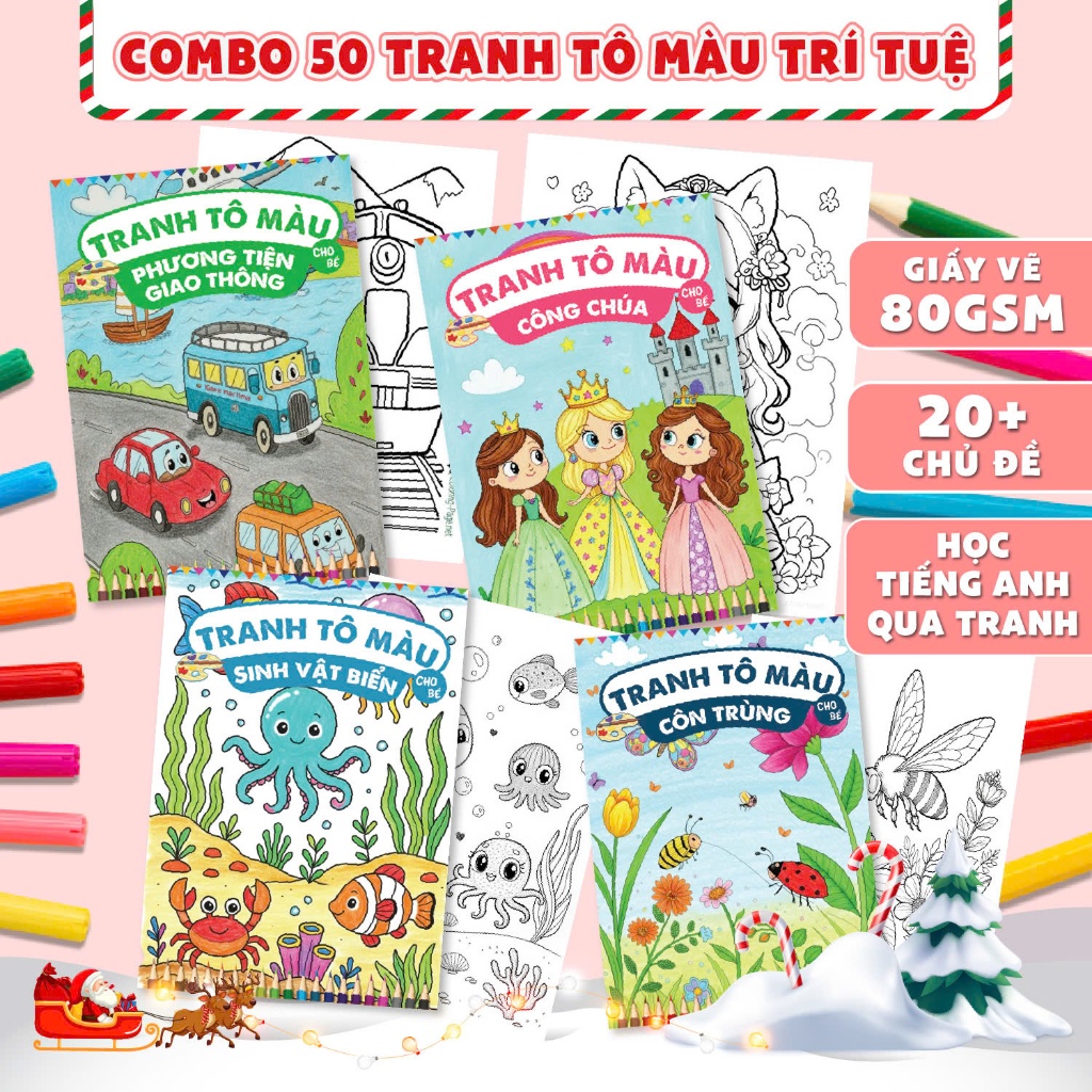 Tập Tranh Trí Tuệ Tô Màu Rời