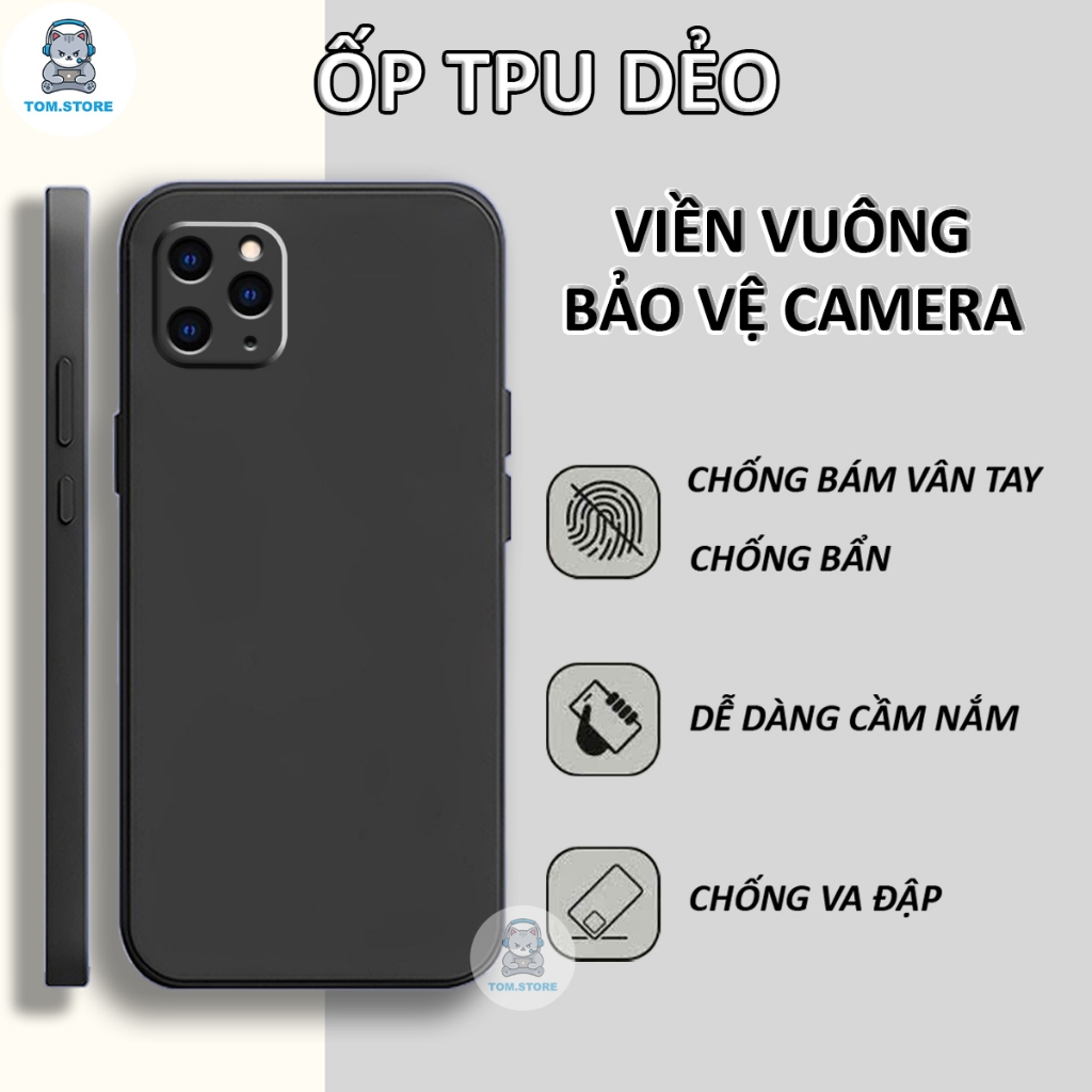 Ốp IPhone 11 / 11 PRO / 11 PRO MAX cạnh viền vuông bảo vệ camera