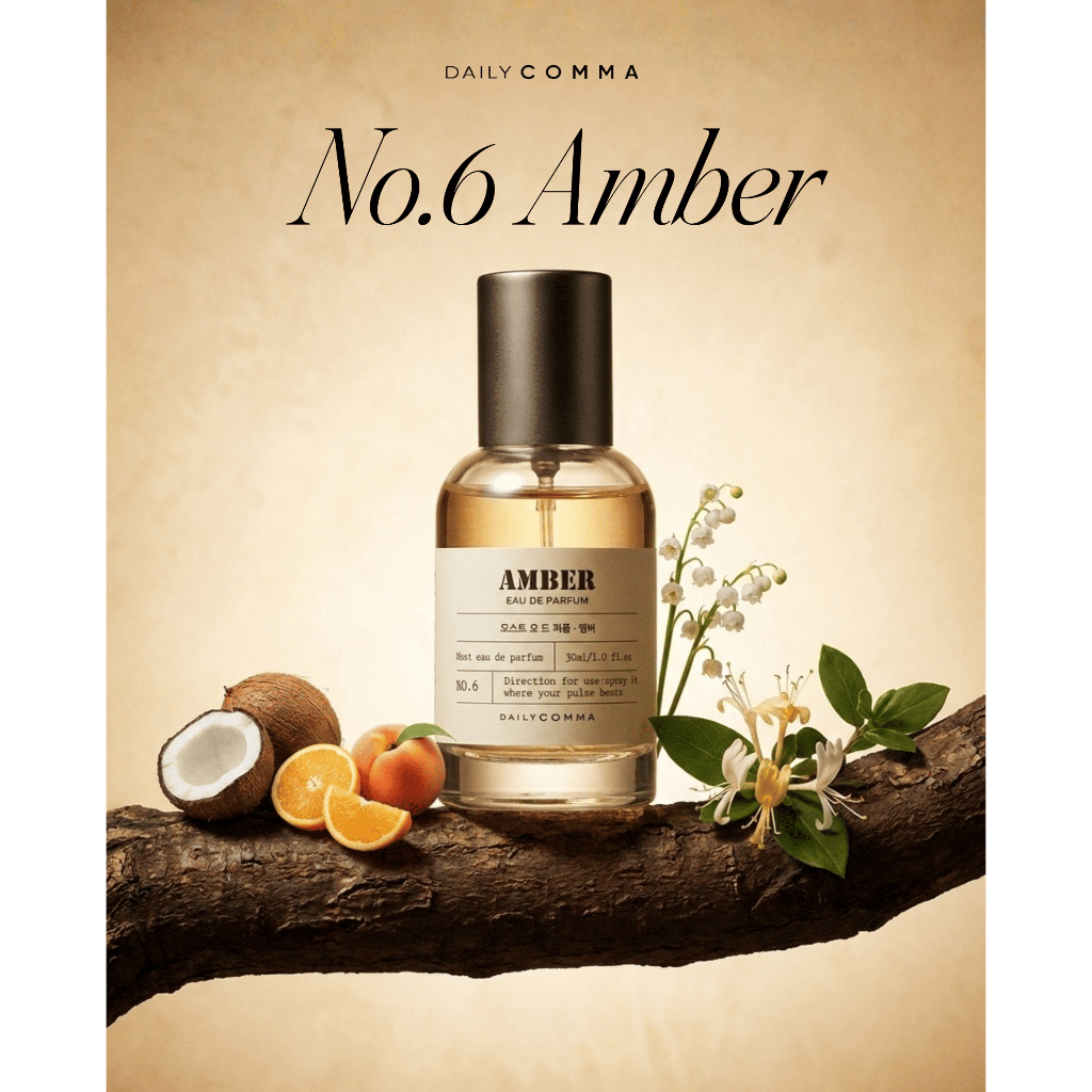 Nước hoa Hàn Quốc Daily Comma No.6 Amber - Hương dừa ngọt ngào nữ tính 30ml EDP
