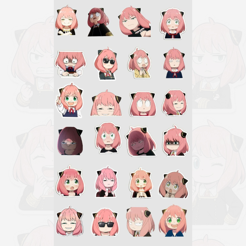 STICKER ANYA FORGER SPY X FAMILY - BIỂU CẢM MEME SIÊU CUTE