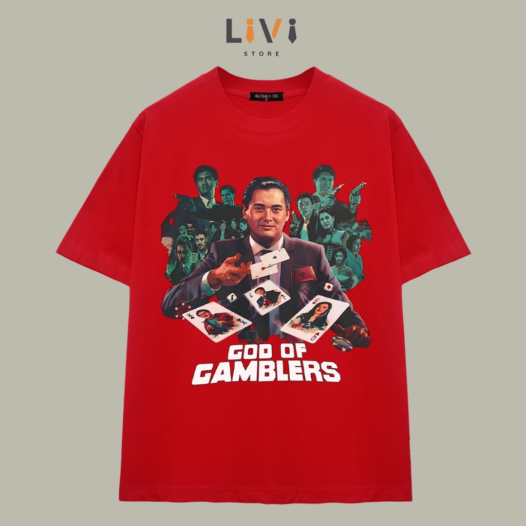 Áo Thun Thần Bài Premium Cotton Form Rộng Unisex LIVI117 - Livi Store