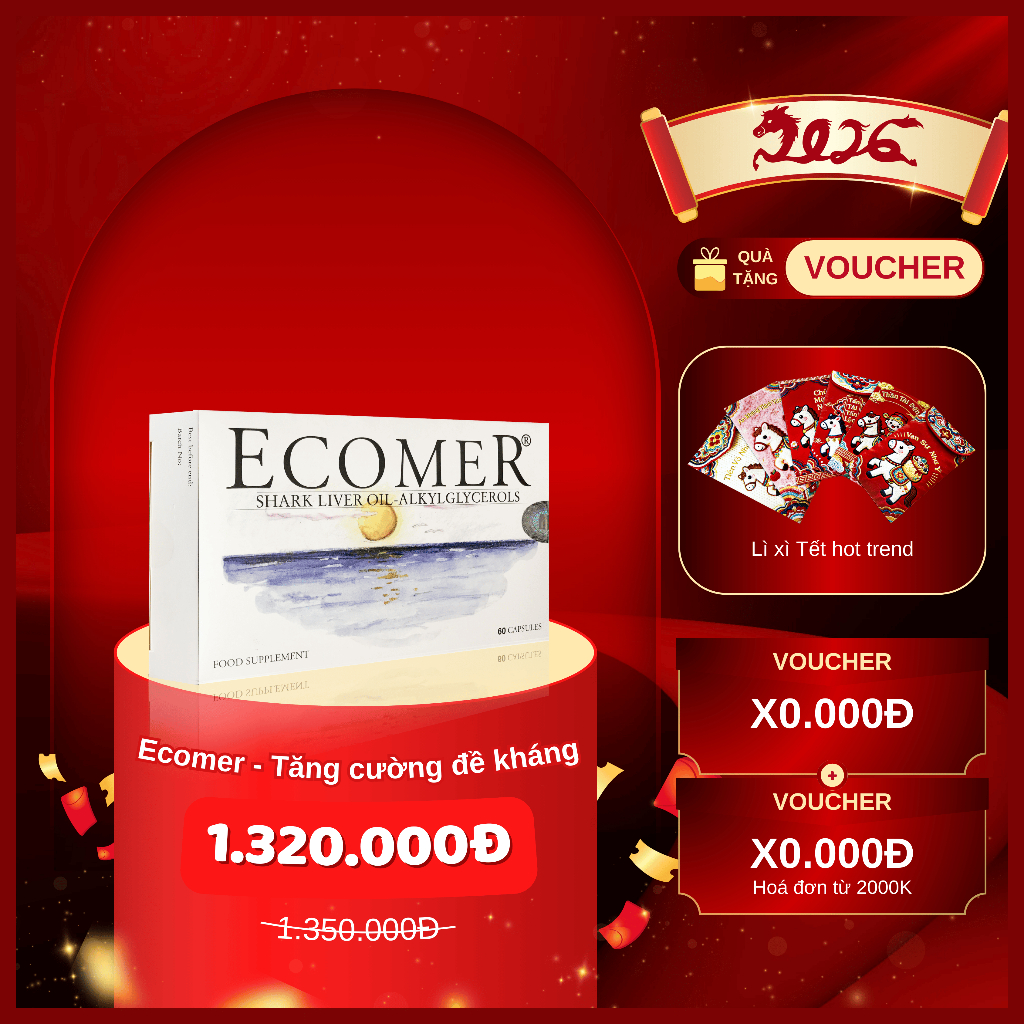 Ecomer - Hỗ trợ bổ máu, cải thiện miễn dịch I DSV Pharmacy