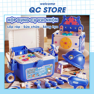 Bộ dụng cụ đồ chơi lắp ghép kỹ sư cho bé DIY cao cấp 218 chi tiết QC Store