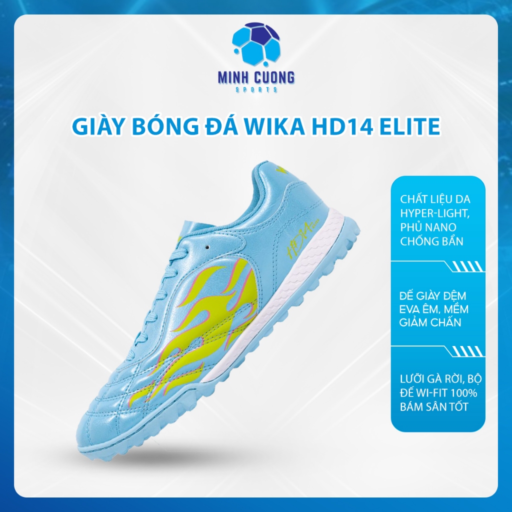 Giày Đá Bóng Wika HD14 Elite TF - HĐ14 x Hoàng Đức, Giày bóng đá phủi chính hãng