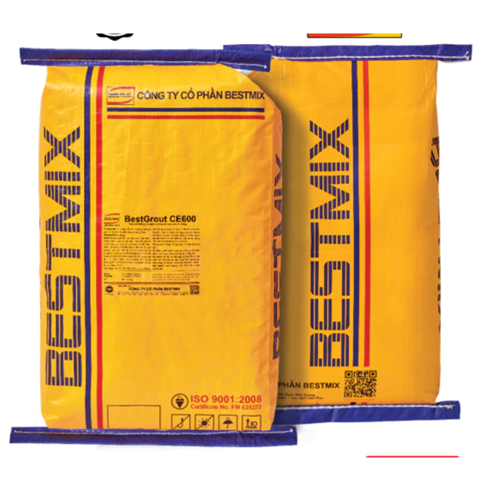 Bao 25kg Vữa Rót Cường Độ Cao BestGrout CE600 Không Co Ngót