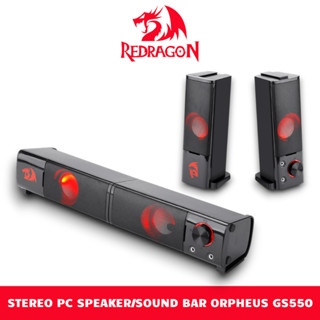 Loa Vi Tính Gaming Tích Hợp Ghép Thành Sound Bar Có Dây (USB+3.5mm) REDRAGON ORPHEUS GS550 (3W*2)