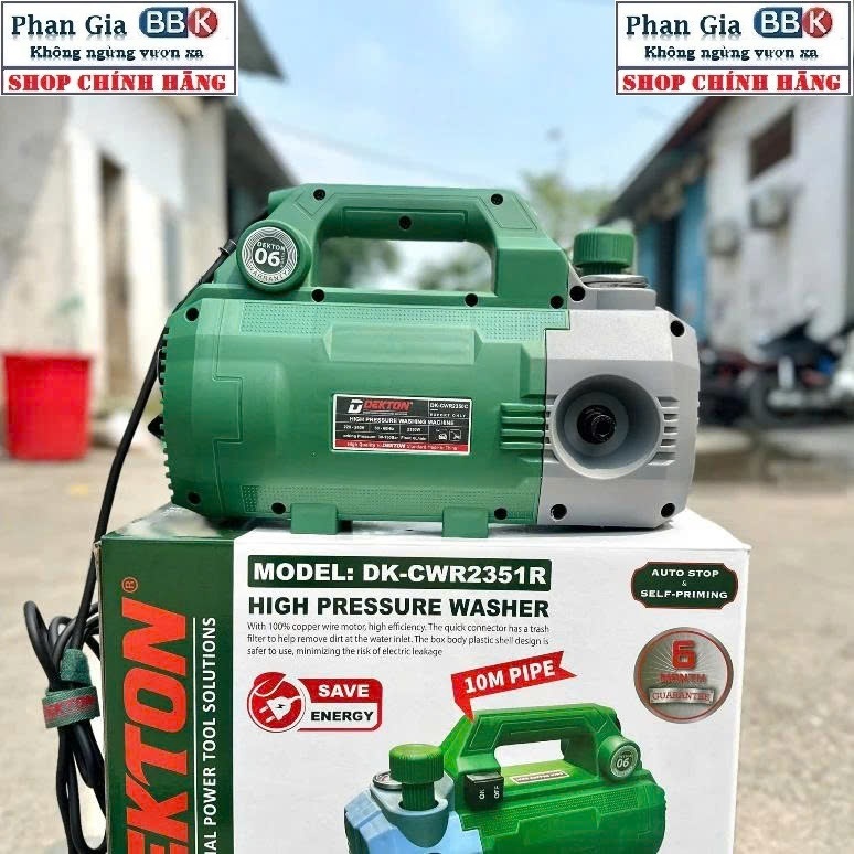[CHÍNH HÃNG] Máy Rửa Xe Dekton DK-CWR2351R, Công suất 920W, Chỉnh Áp - Motor Lõi Đồng 100%, Bảo Hành 12 tháng | BigBuy360 - bigbuy360.vn