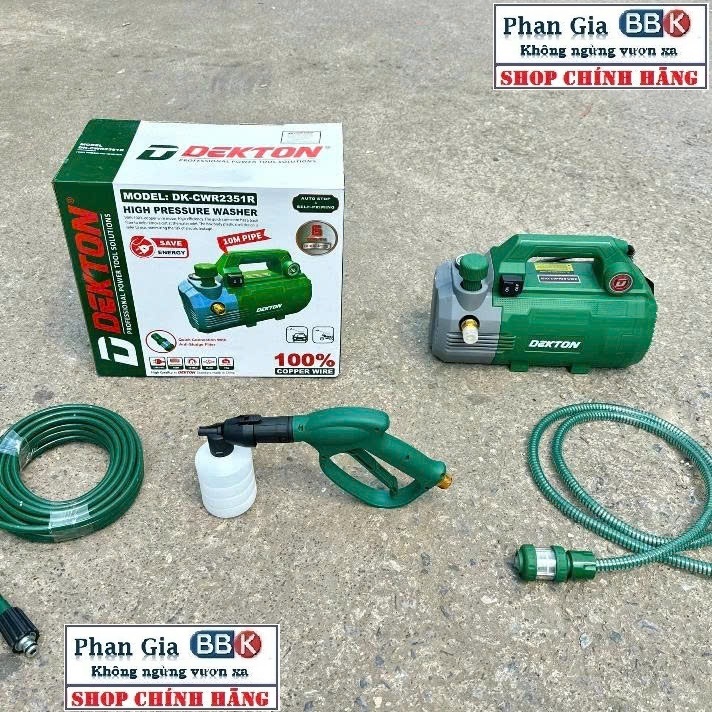 [CHÍNH HÃNG] Máy Rửa Xe Dekton DK-CWR2351R, Công suất 920W, Chỉnh Áp - Motor Lõi Đồng 100%, Bảo Hành 12 tháng | BigBuy360 - bigbuy360.vn