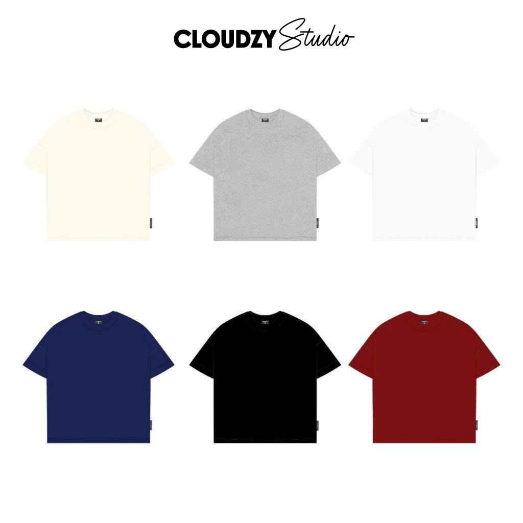 Áo thun boxy TRƠN Cloudzy Studio, áo phông unisex premium cotton 100% 250gsm mềm mại