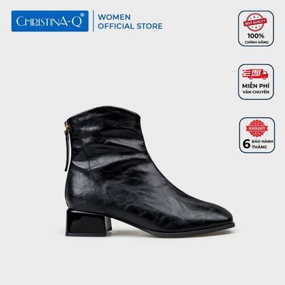 Giày Boots Nữ Mũi Vuông CHRISTINA-Q BOV023H