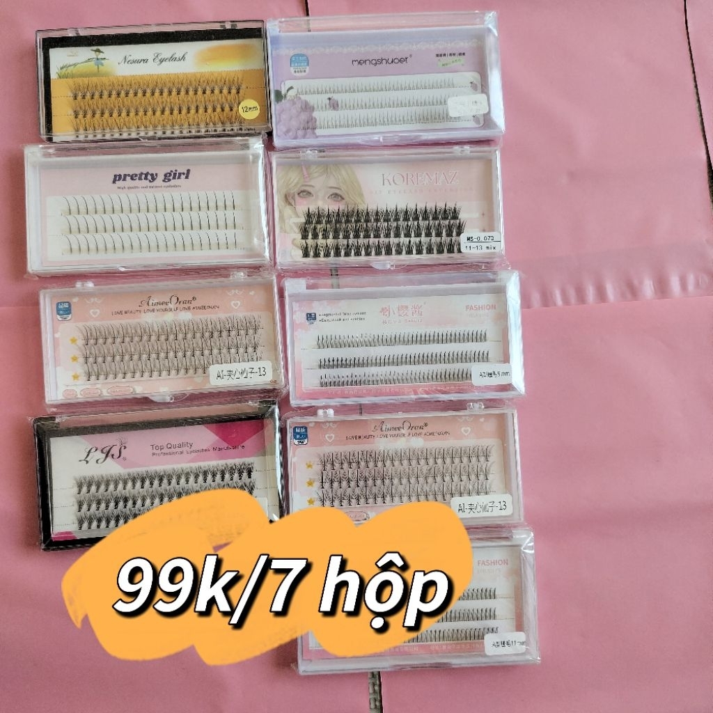 7hộp 99k Mi Giả 3 Hàng Cong Dày Tự Nhiên – Mi Cong Lash Shop