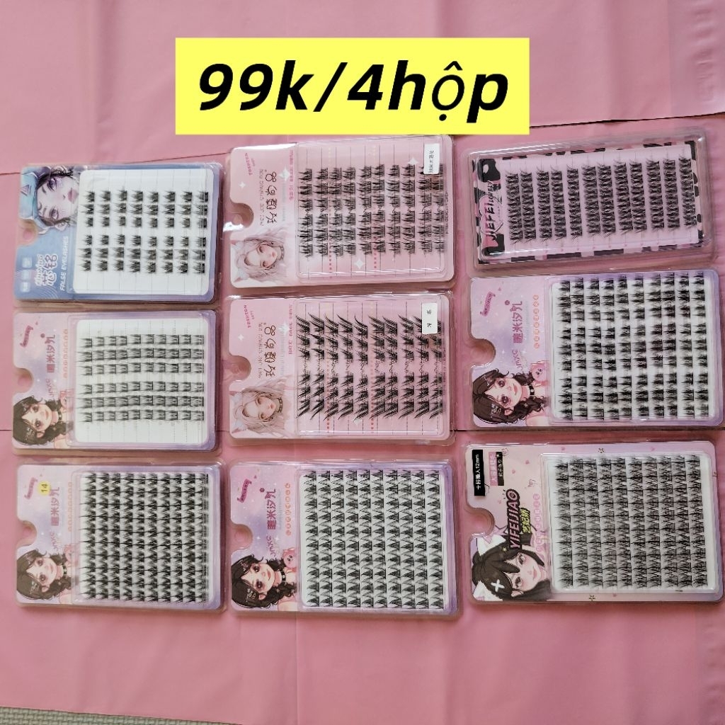 99k 4 hộp, Mi Giả 10 Hàng Siêu Dày Cong Sắc – Mi Cong Lash Shop | Chớp Mắt Là Xinh