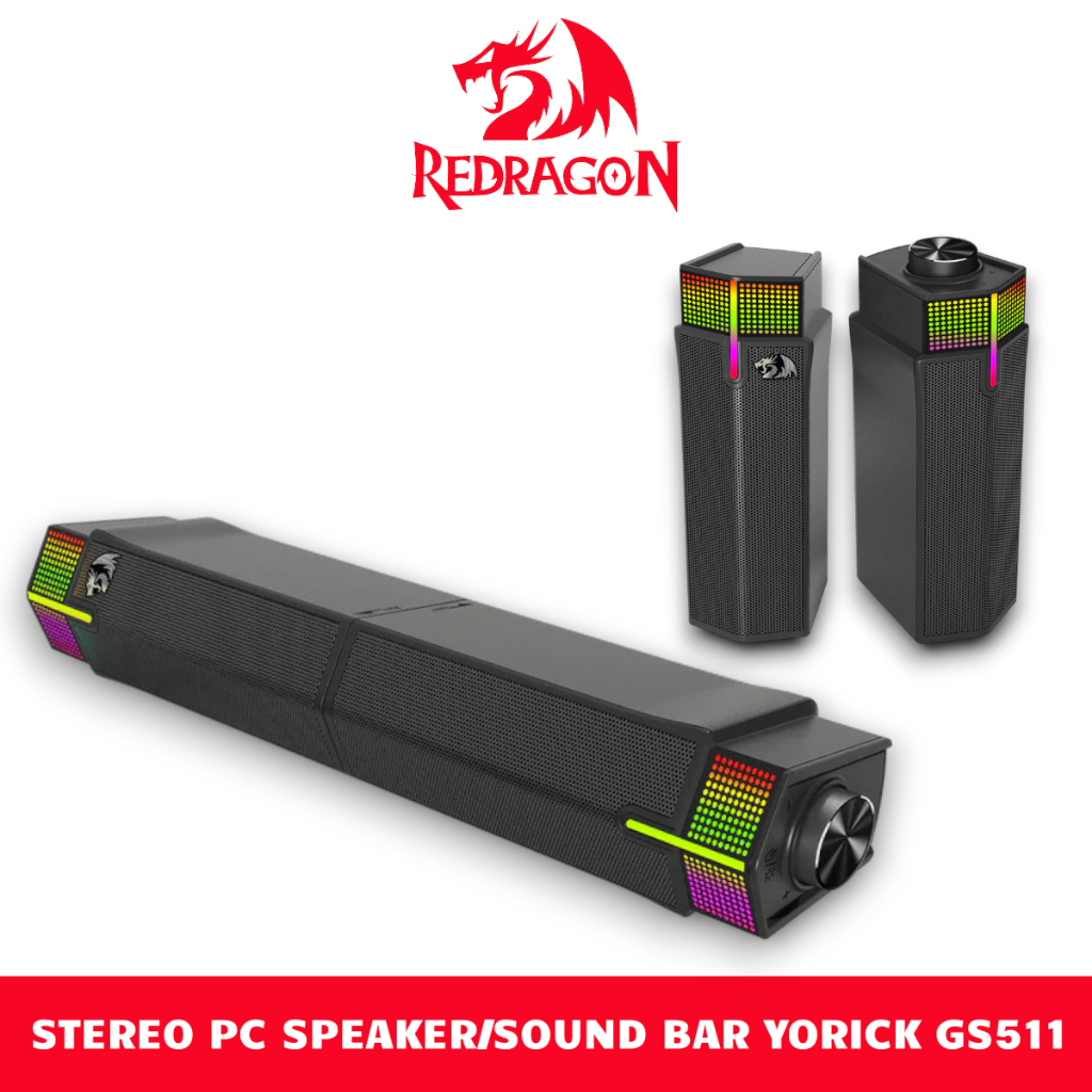 Loa Vi Tính Tích Hợp Ghép Thành SoundBar 2 Chế Độ Có Dây (USB) REDRAGON YORICK GS511 (2W*2)