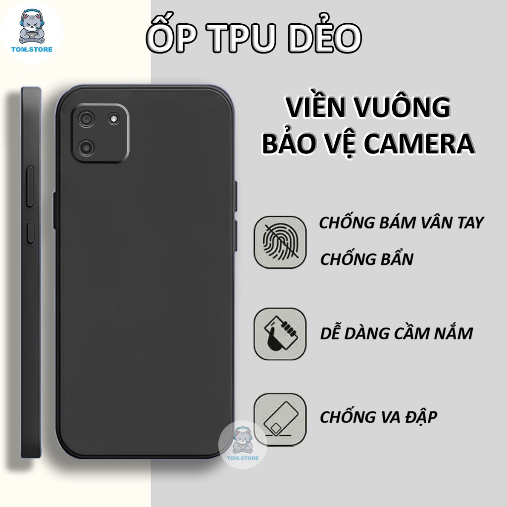 Ốp Realme C11 / C11 2020 / C11 2021 / C20 cạnh viền vuông bảo vệ camera
