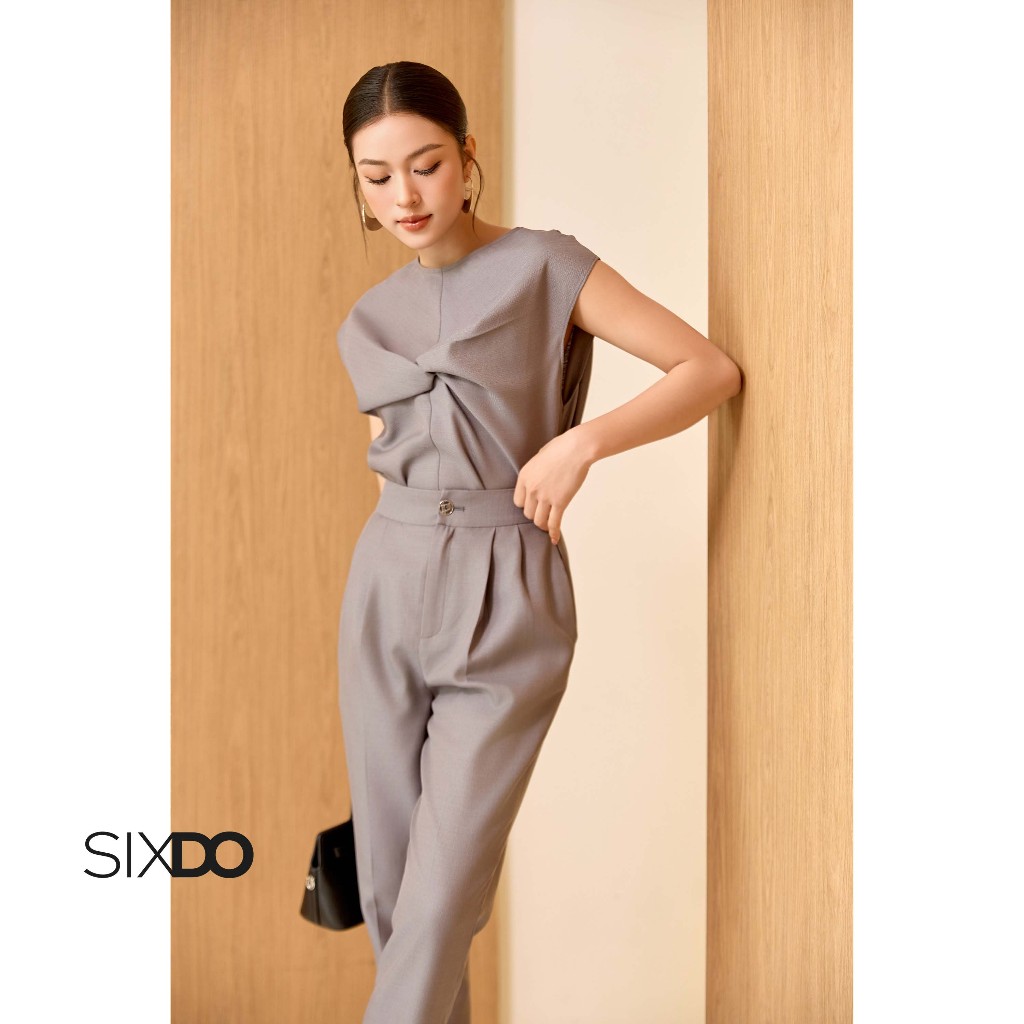 Quần baggy xám công sở SIXDO (Gray Raw Baggy Pants)