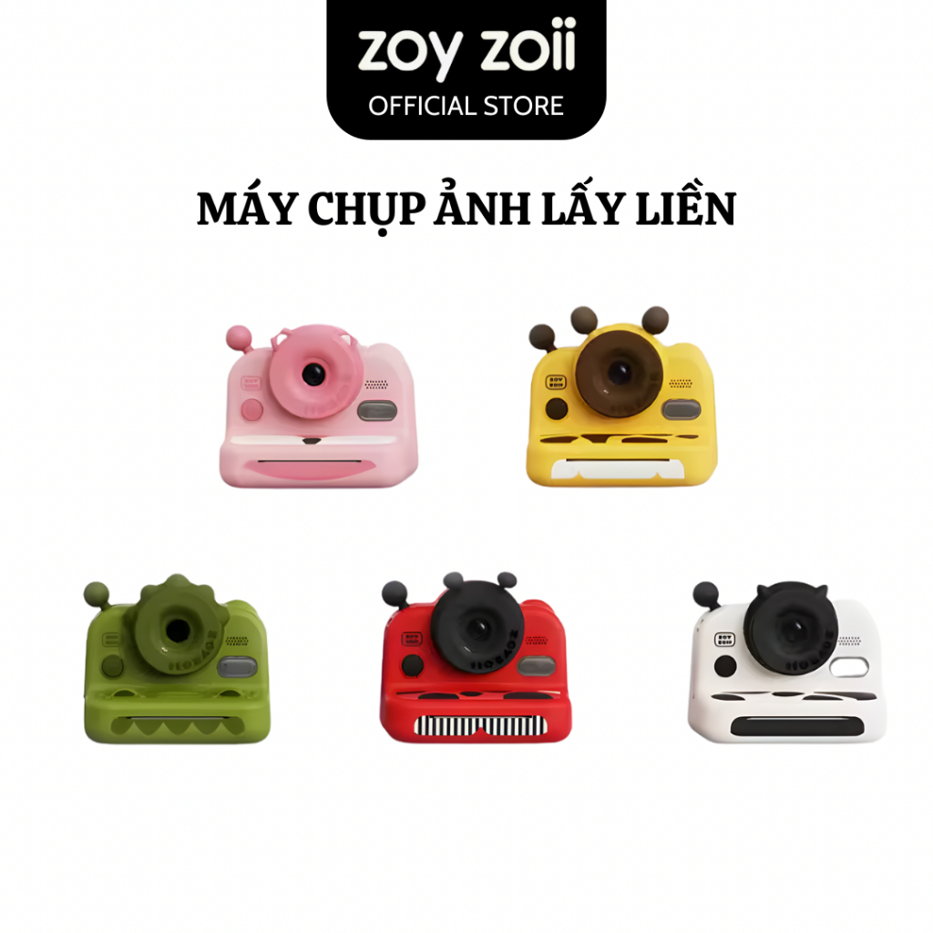 Máy ảnh chụp lấy liền Zoyzoii kèm giấy in ảnh, máy chụp ảnh mini cho bé Kids Instant Camera E29