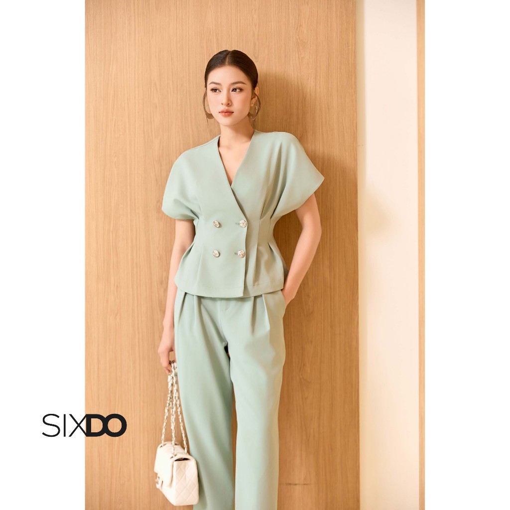 Quần baggy xanh công sở SIXDO (Mint Woven Baggy Pants)